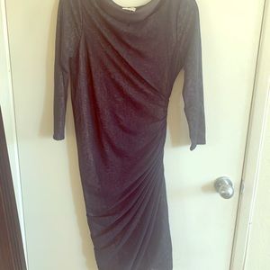Reiss navy cocktail dress with nude lining